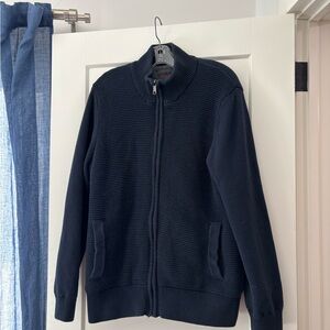 Emanuel Ungaro Dark Blue Zip-Up Sweater